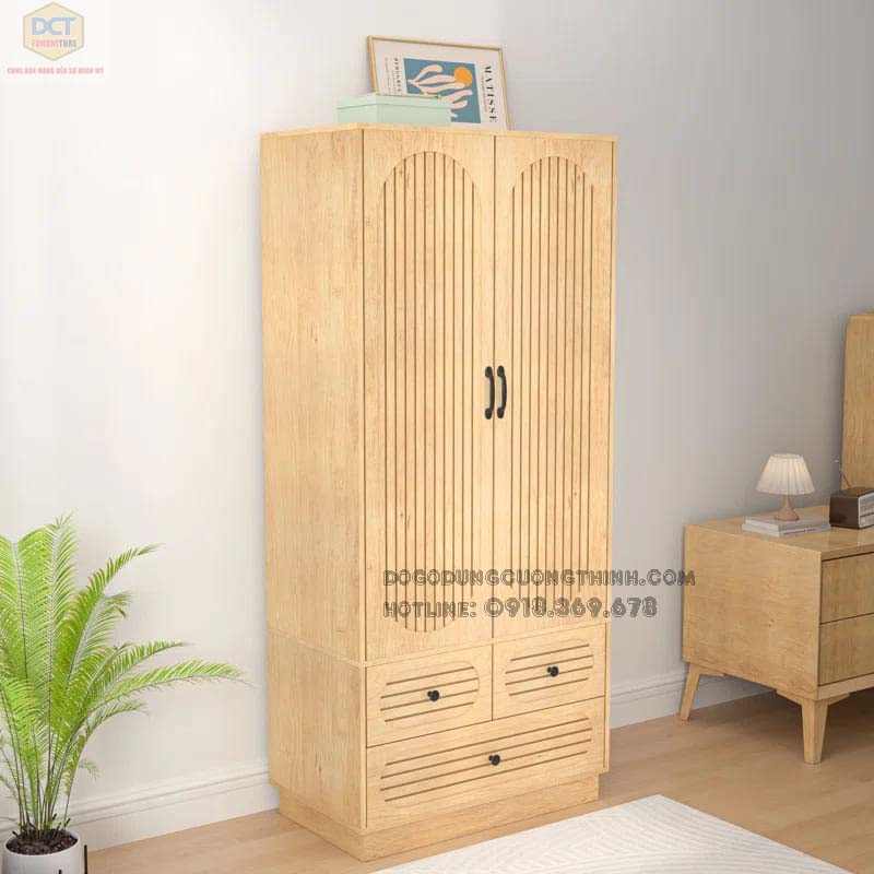 Mẫu tủ áo nhỏ gọn 2 cánh TA43 hiện đại